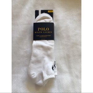 Mens White Socks - Package of 3 - Ralph Lauren - NEW